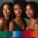 Brown Skin Color Palette with Jewel Tones