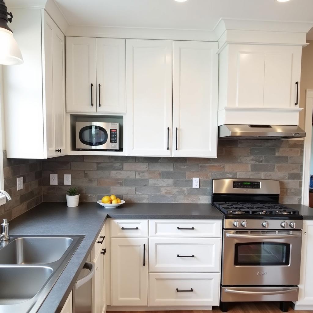 Modern Kitchen with Burnished Slate and Cool Contrast