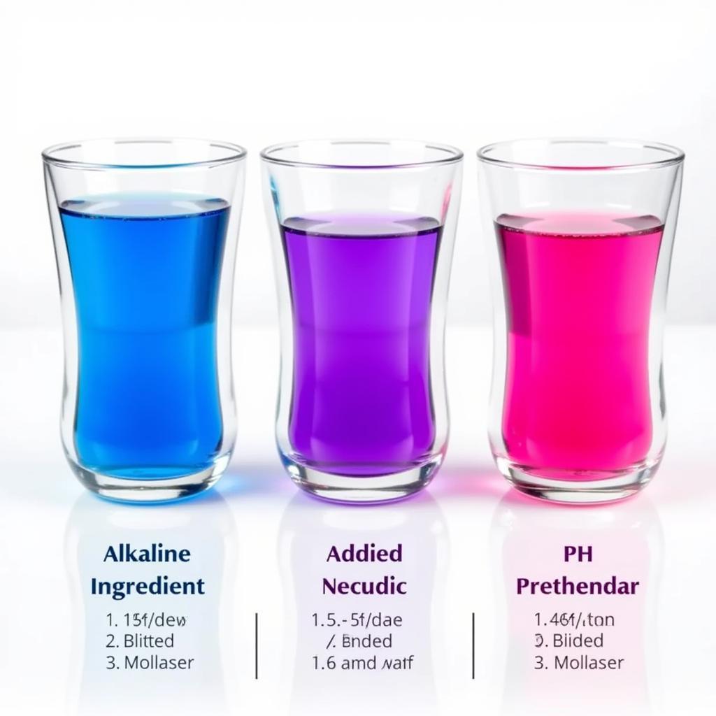 Butterfly Pea Tea Color Change with Different pH Levels