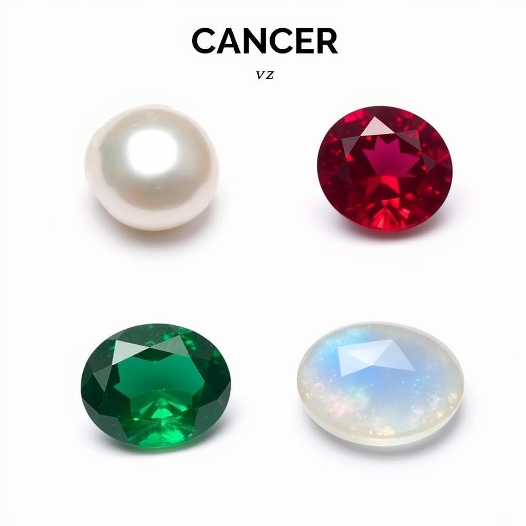 Cancer Birthstone Colors: Pearl, Ruby, Emerald, and Moonstone