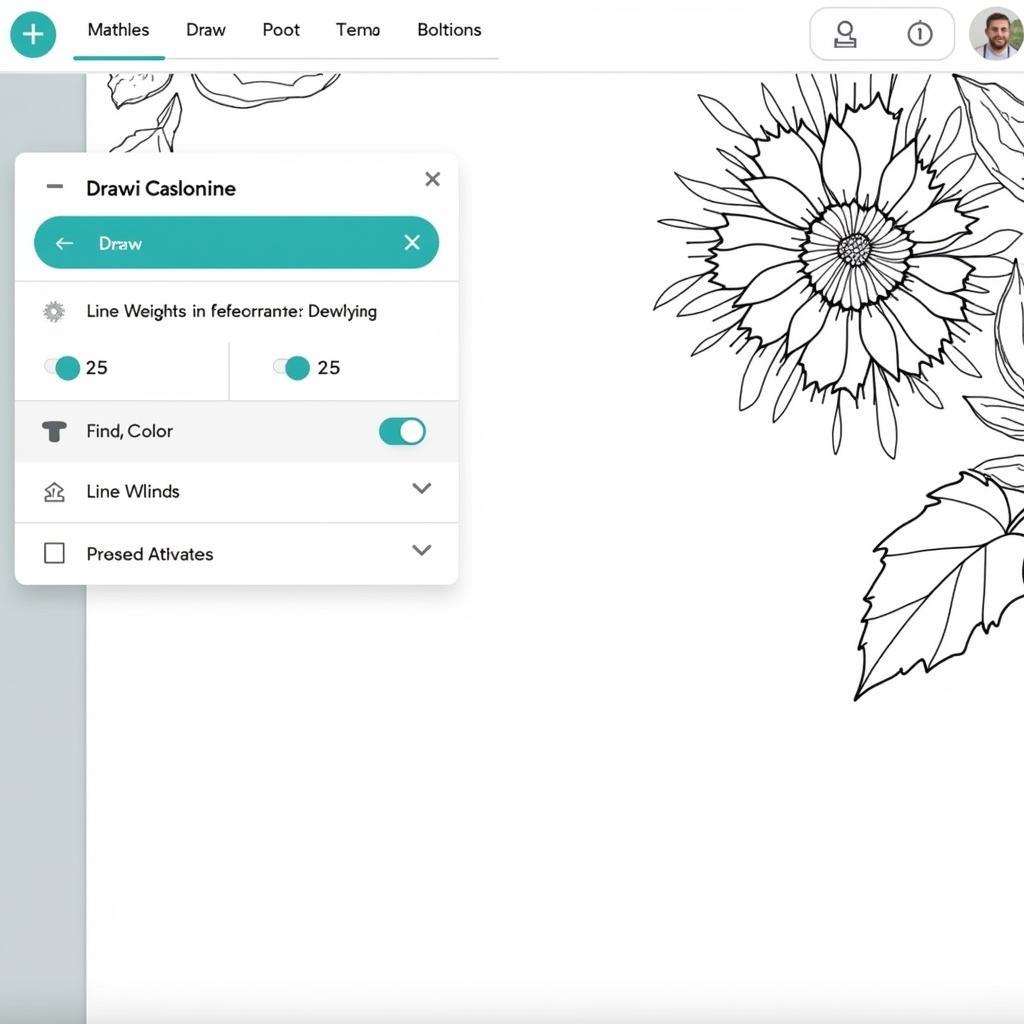 Using design tools in Canva to create coloring pages