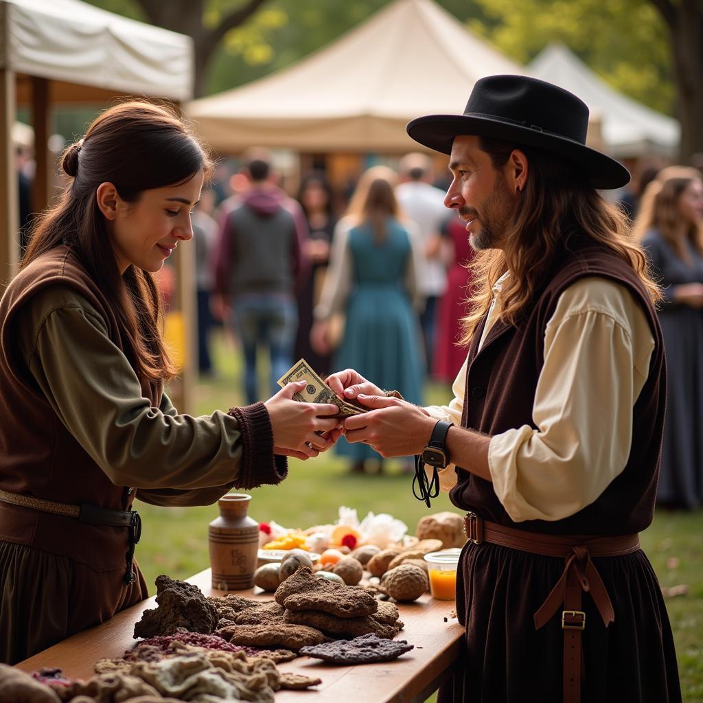 Cash Transactions at the Renaissance Fair