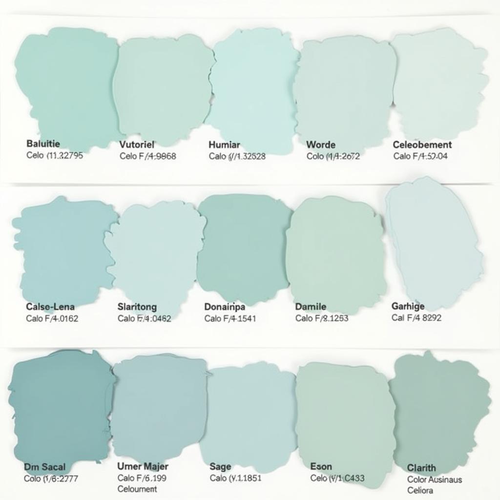 Celadon Paint Swatches