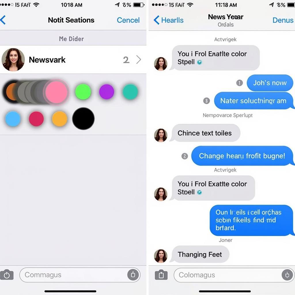 Changing Text Color within a Messaging App