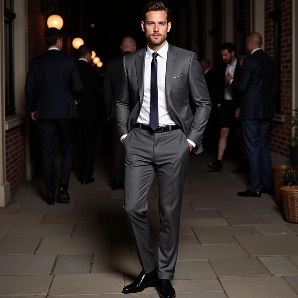 Charcoal Grey Suit with White Shirt