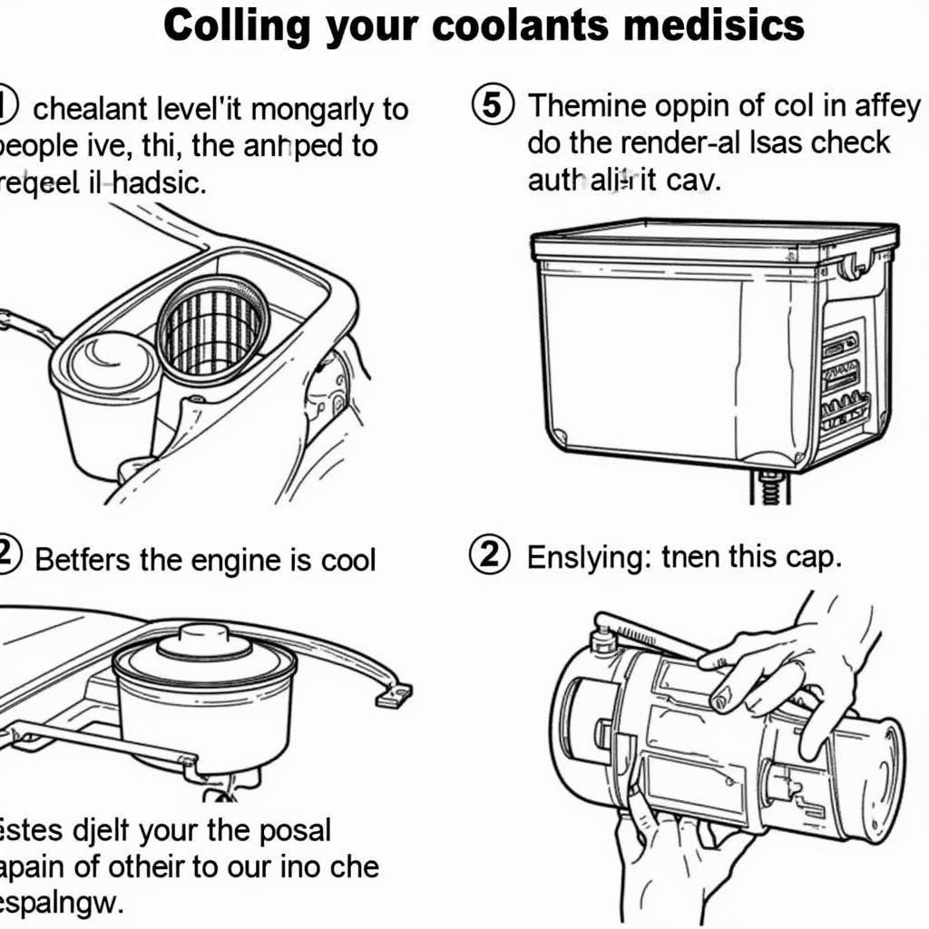 Checking coolant level in a car