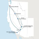 Chicago to Colorado Flight Map