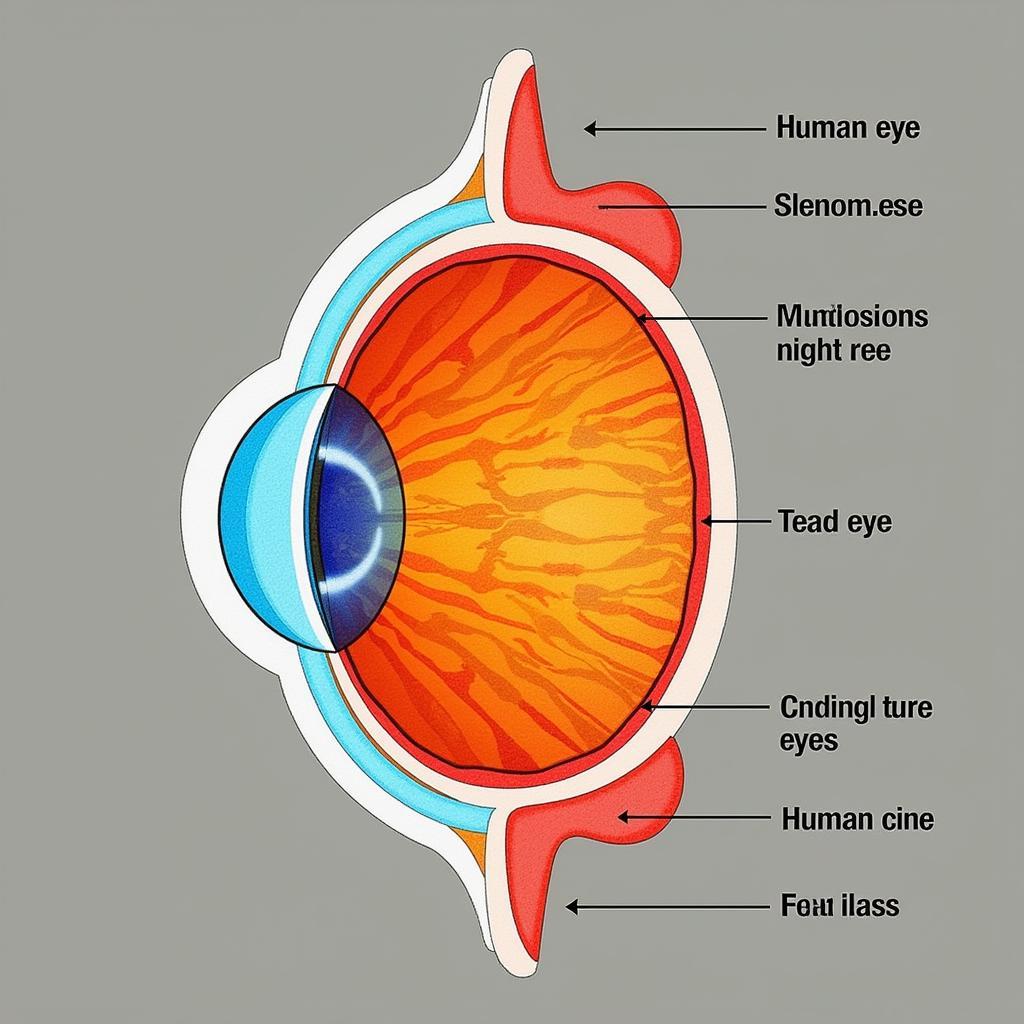 Chicken Eye Structure and Color Receptors