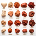 Clay Color Variations in Natural Earthy Tones