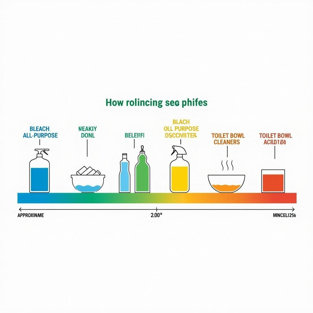 Cleaning Spray pH Scale Examples