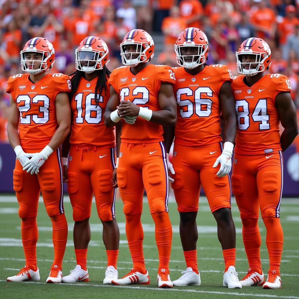 Clemson Tigers Sporting the Official Colors