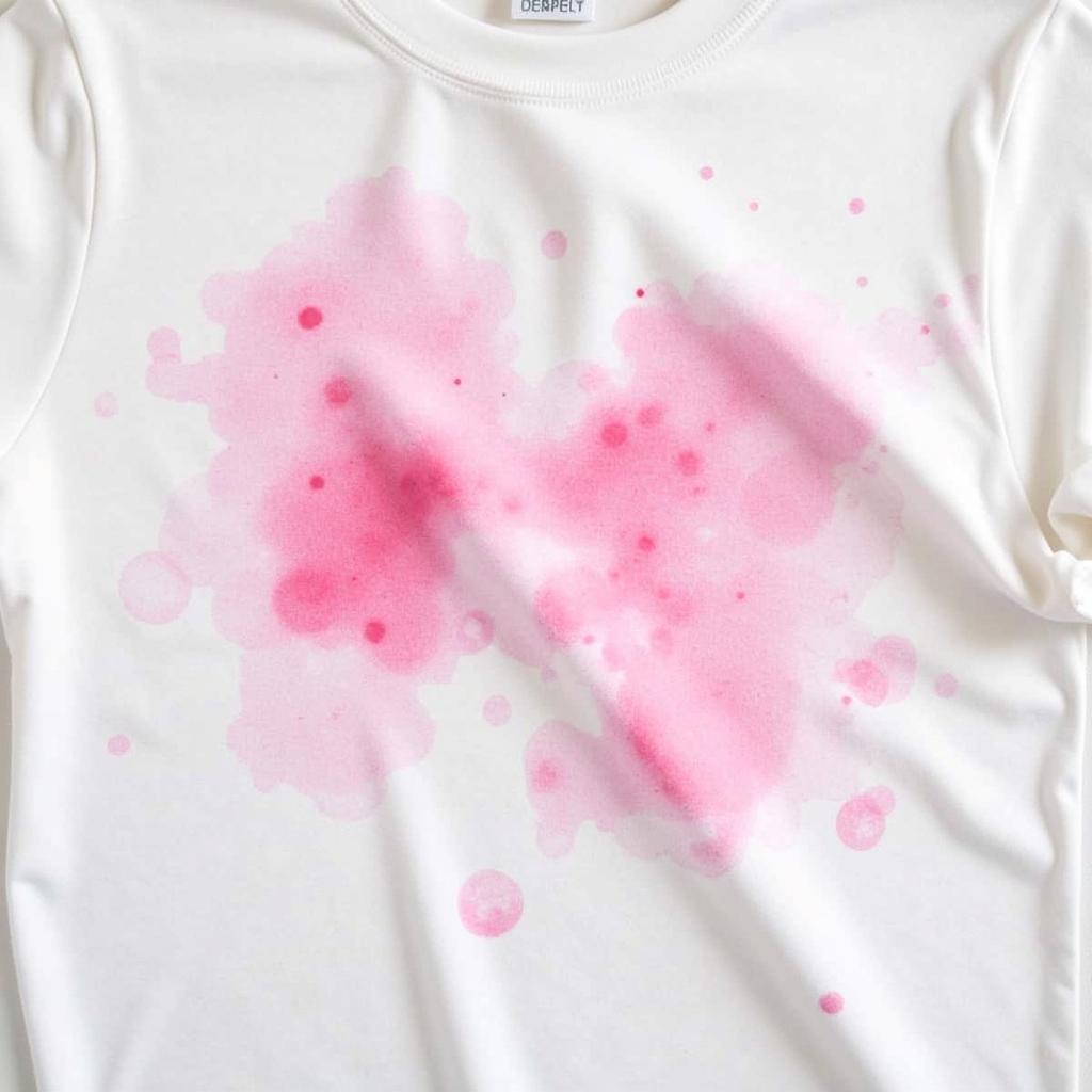 Color Bleed Disaster on a White Shirt