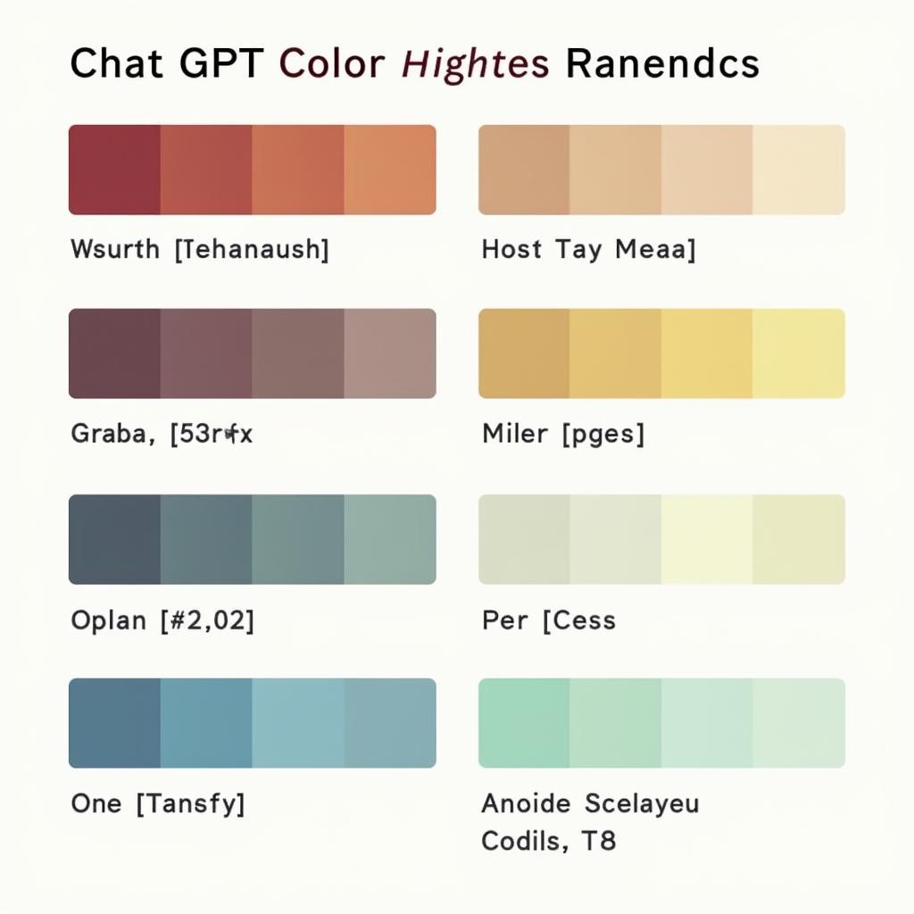 Color Palette Examples Generated by Chat GPT