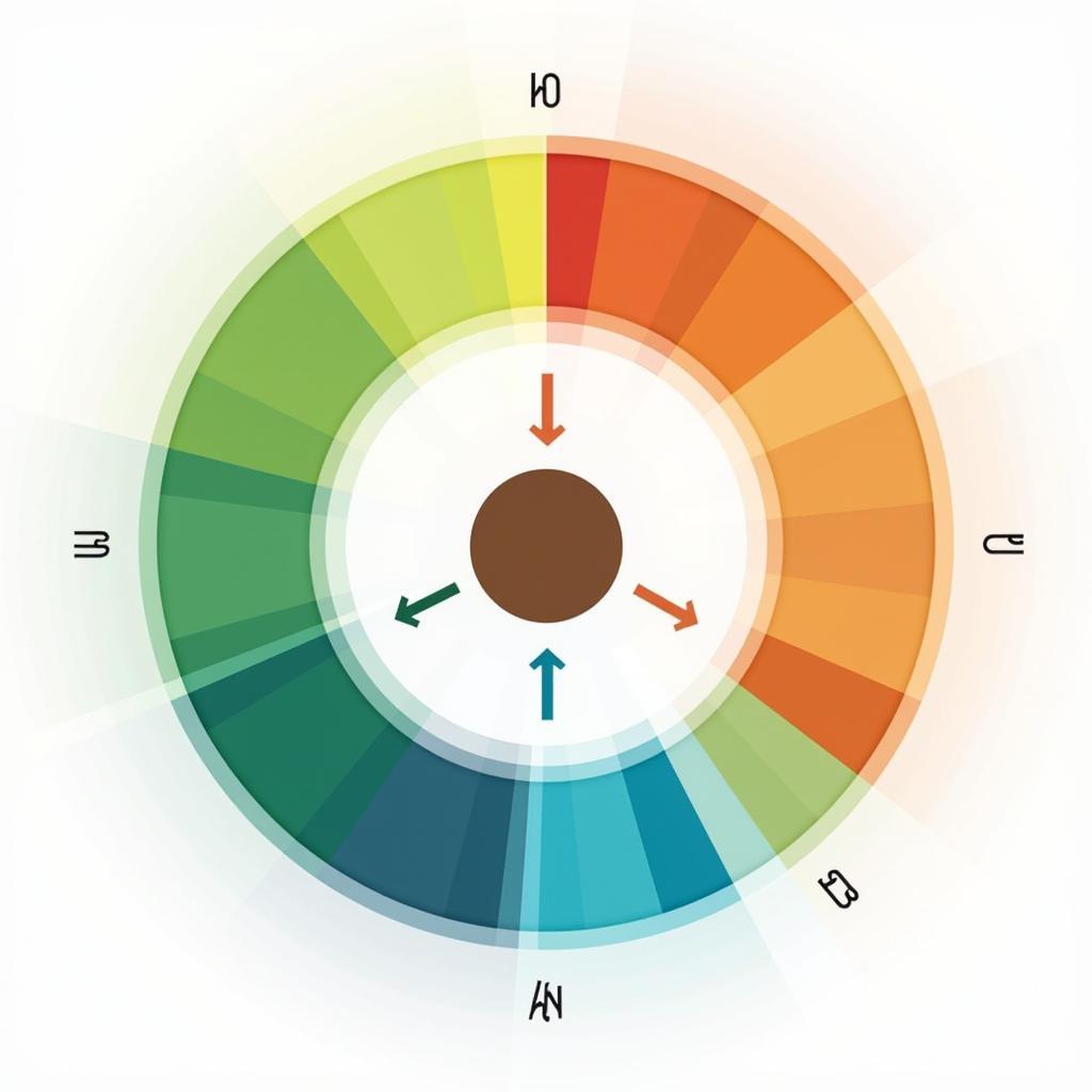 Color Wheel Showing Green and Orange Mix