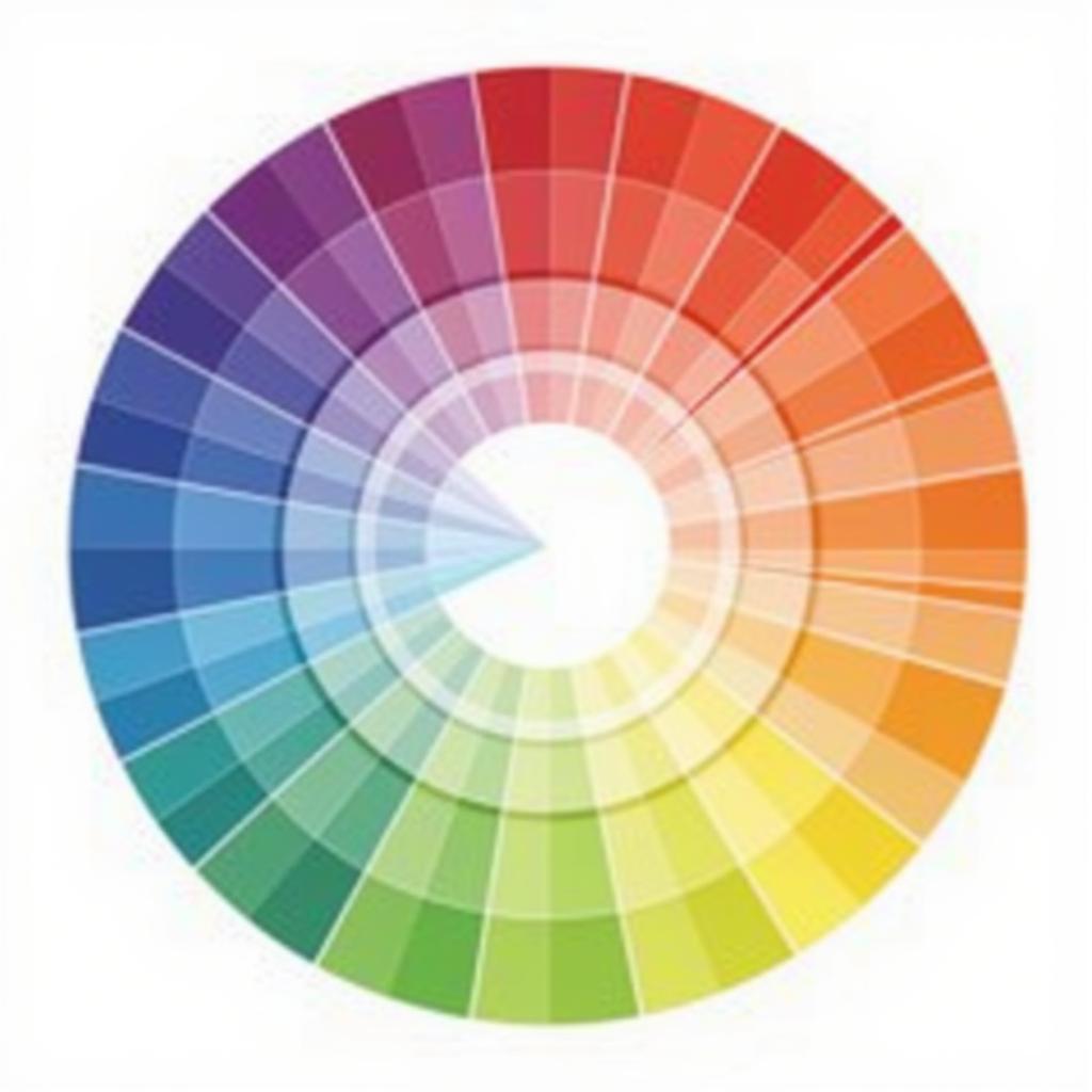 Color Wheel Showing Saturation Levels