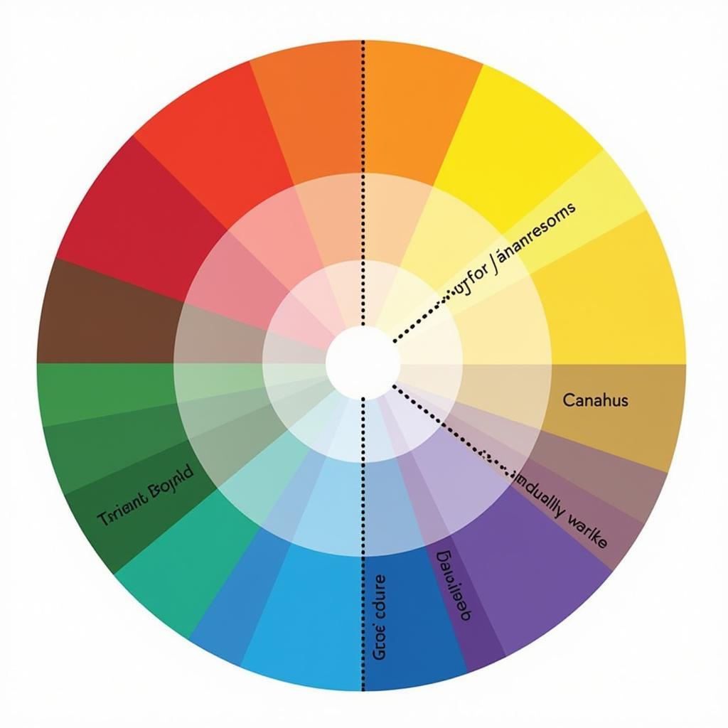 Color Wheel Showing Warm and Cool Colors