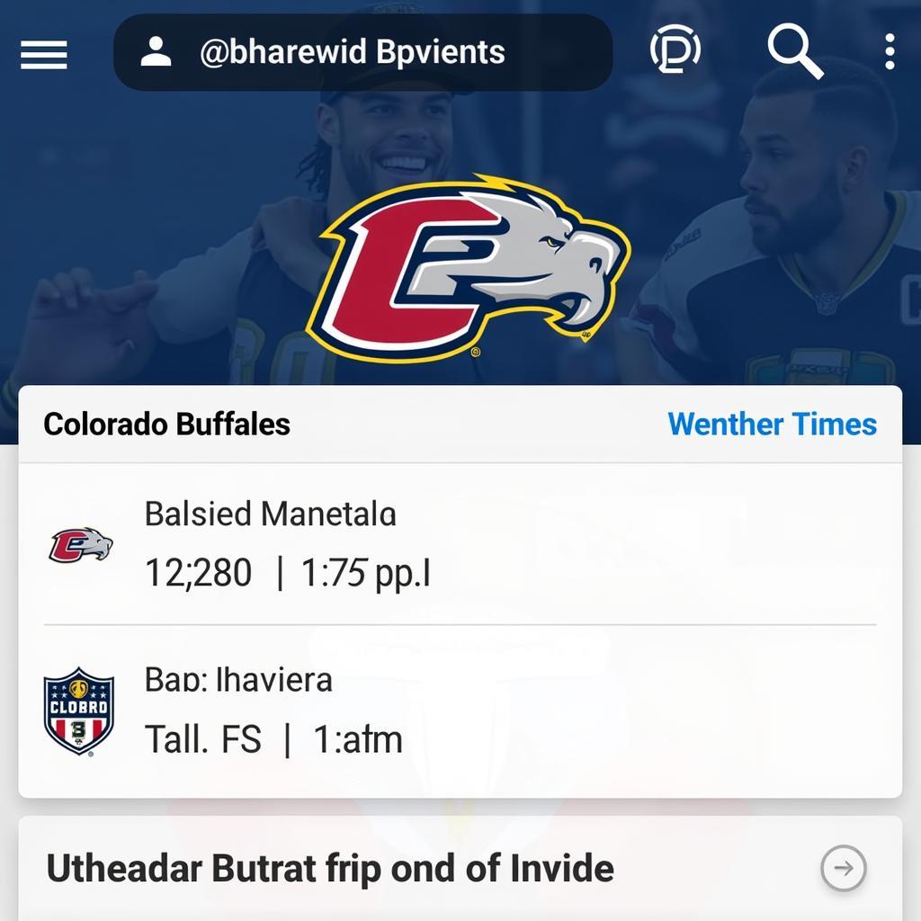 Colorado Buffaloes Sports App Schedule