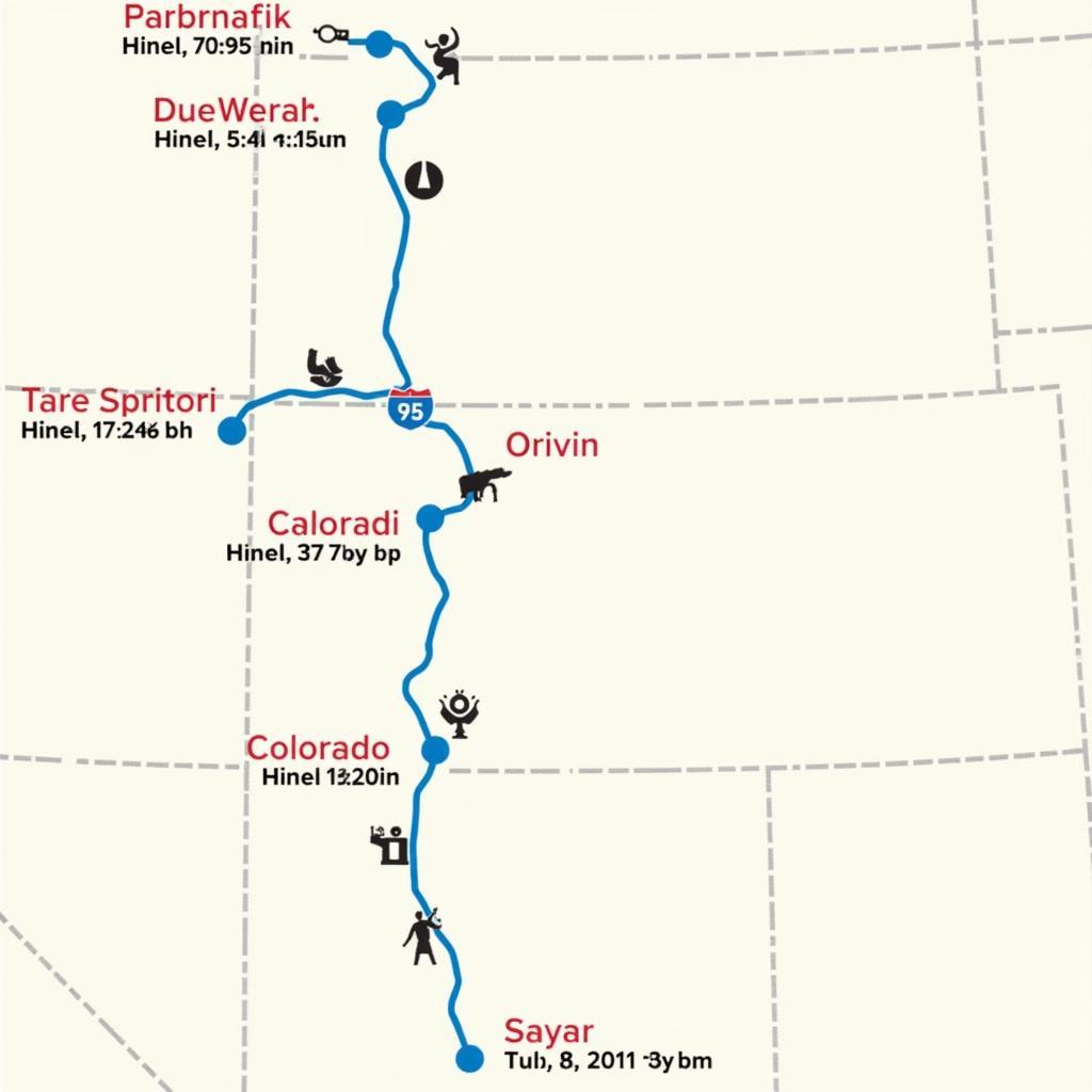 Colorado to Las Vegas Road Trip Map