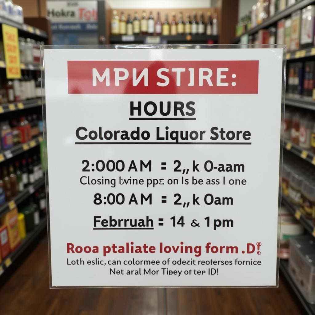 Colorado Liquor Store Hours