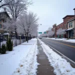 Snow in a Front Range City in March