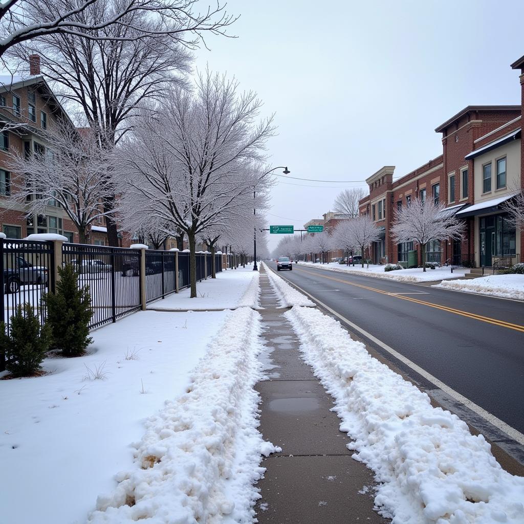 Snow in a Front Range City in March