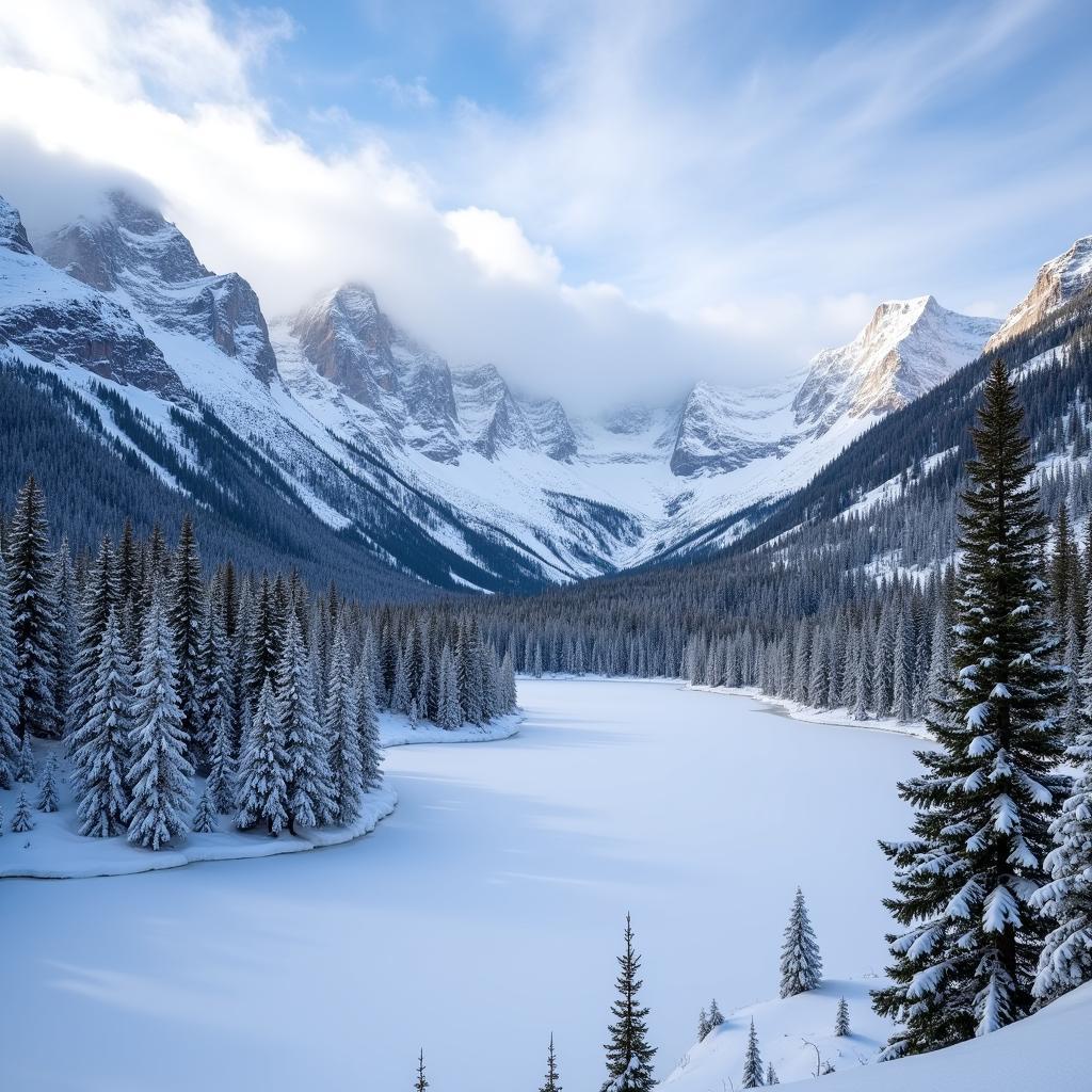 Snow Covered Landscape in Colorado