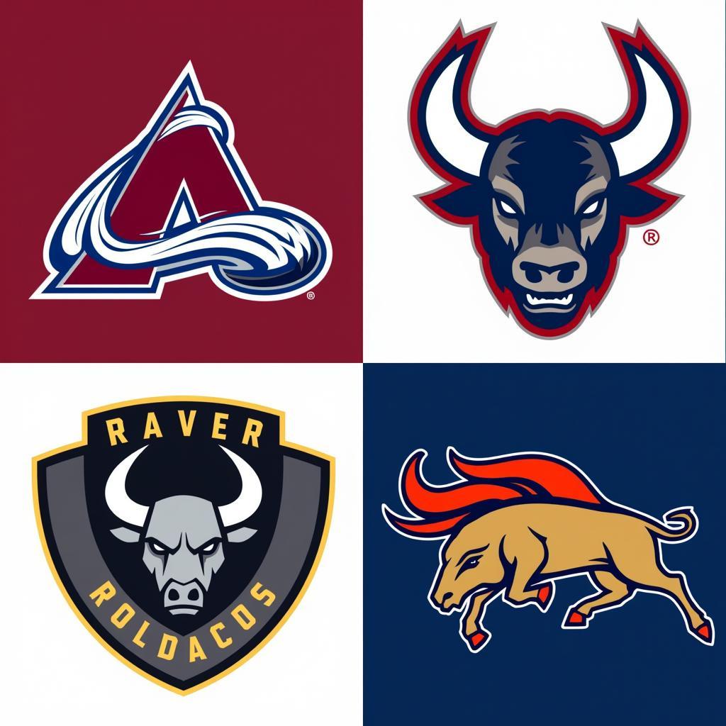 Logos of Various Colorado Sports Teams