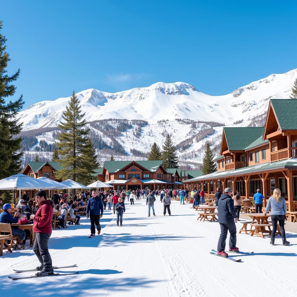 Colorado Spring Break Ski Resorts: Crowds enjoying the slopes during spring break