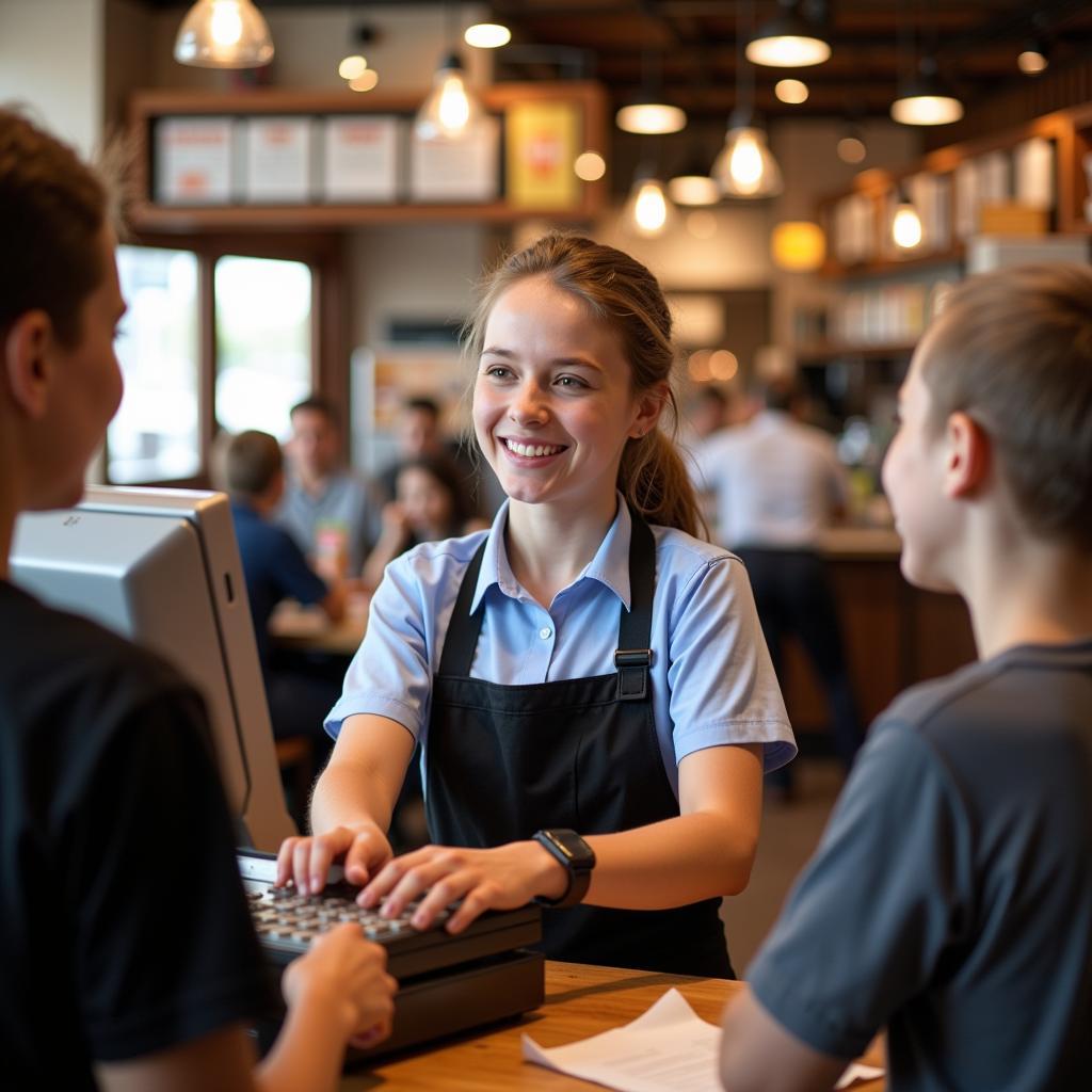 Teenager Working in a Colorado Restaurant