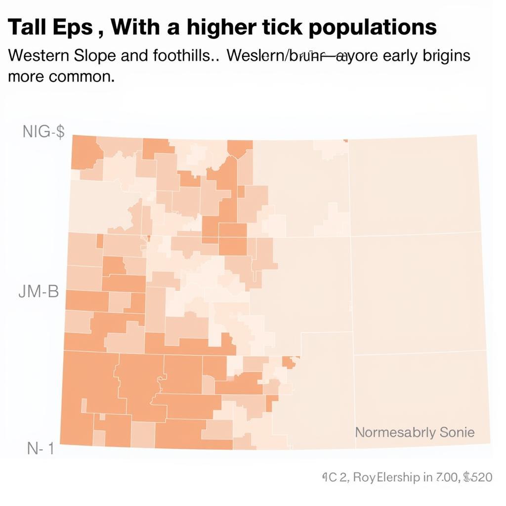 Map of Colorado Showing Tick Habitats