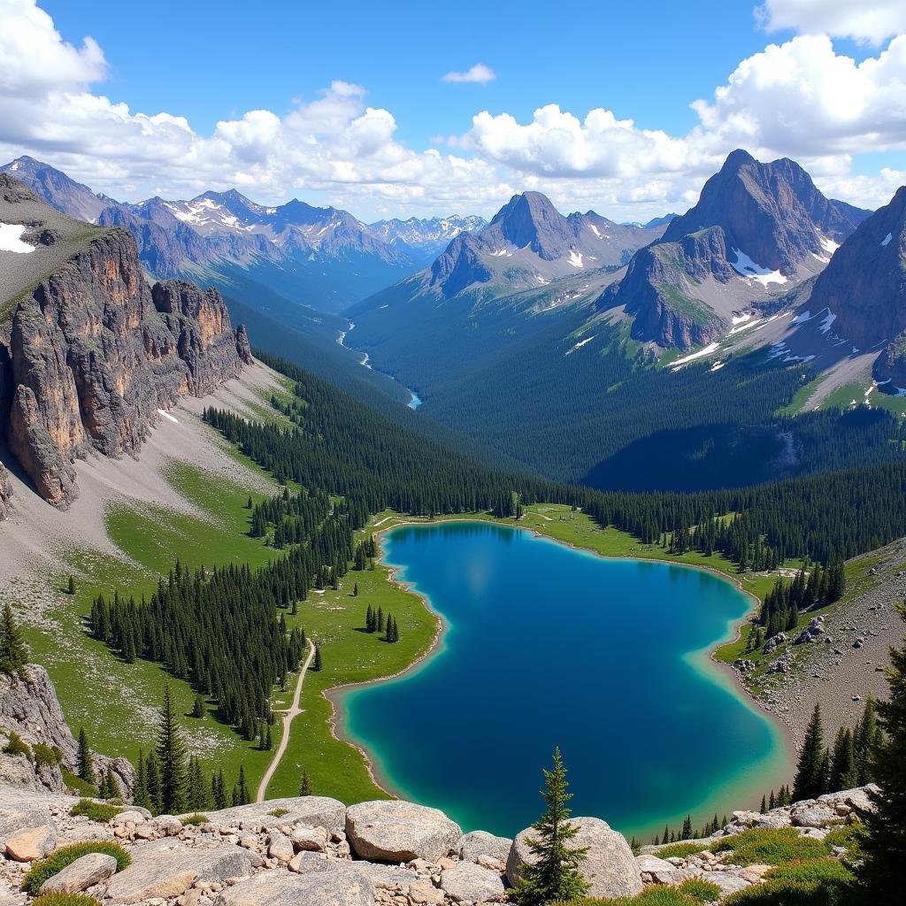 Panoramic view of the Rocky Mountains from the Colorado Trail