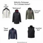 Different outerwear options for Colorado winters