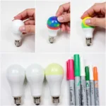 Coloring Light Bulbs with Markers