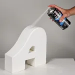 Applying Spray Paint to Styrofoam