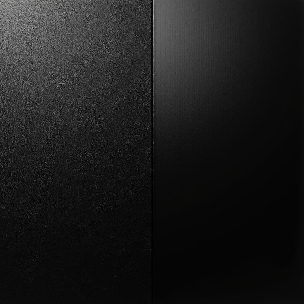 Comparison of a regular black material and Vantablack.