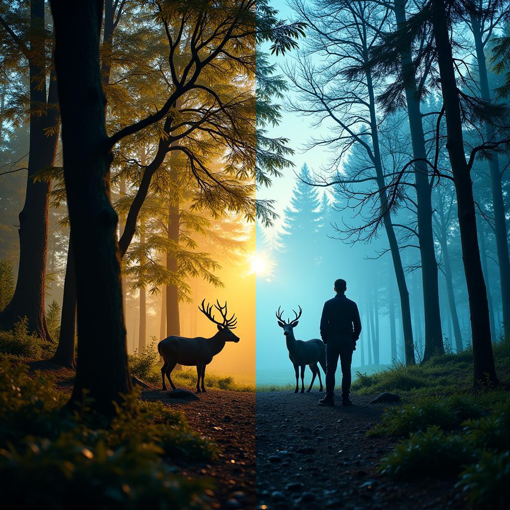 Comparing Deer and Human Vision