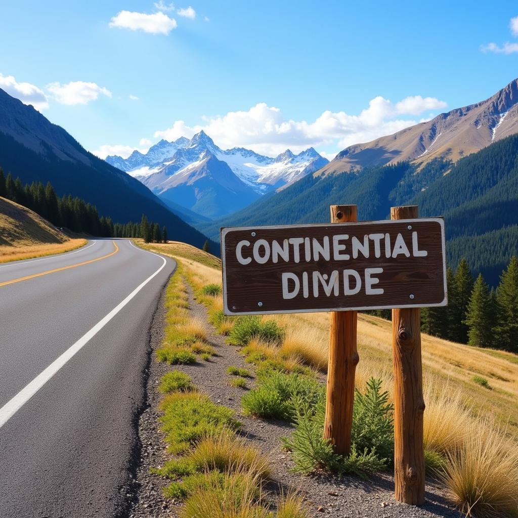 Continental Divide on a Colorado Highway