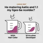 Correct Ratio of Hair Color and Developer