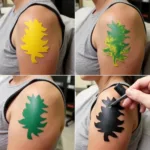 Covering a Yellow Tattoo with Black