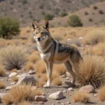 Coyote Camouflage in Desert Environment