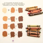 Creating various shades of brown using crayon layering techniques