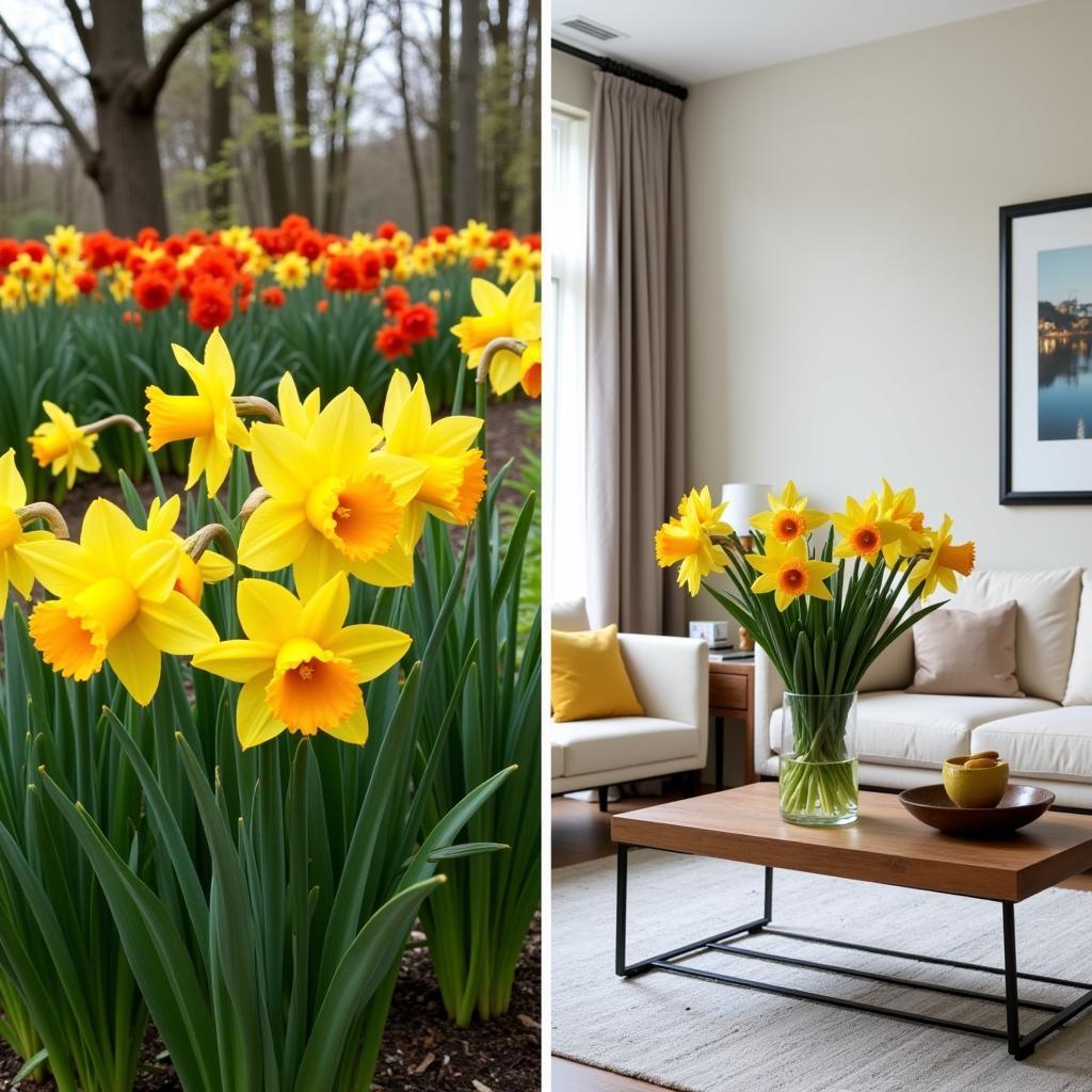 Daffodil Arrangements in Garden and Home