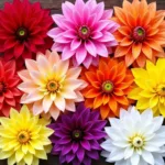 Dahlia Flowers in Various Colors