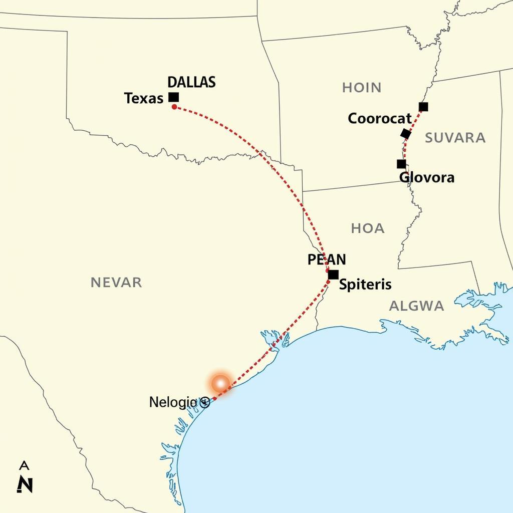 Dallas to Colorado Springs Flight Route Map