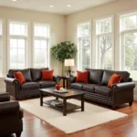 Dark Brown Furniture Living Room Neutral Palette