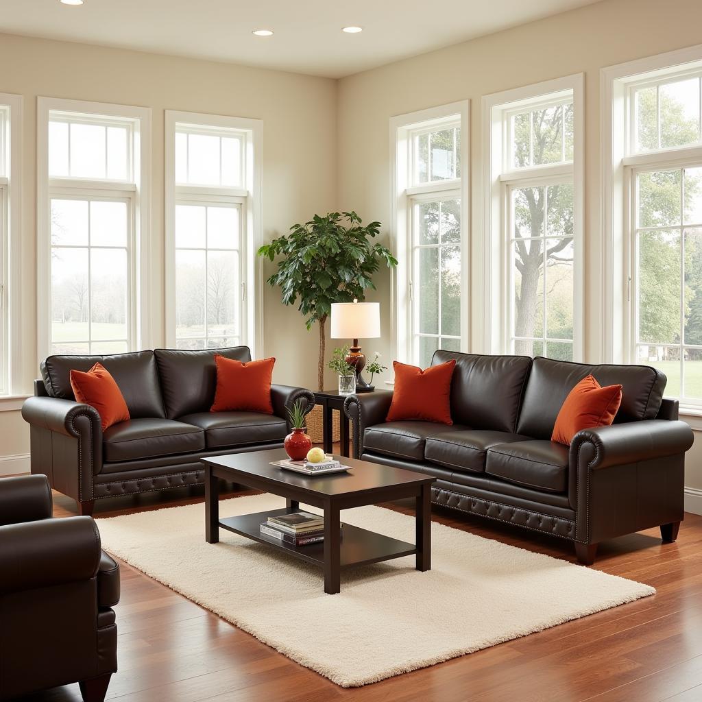 Dark Brown Furniture Living Room Neutral Palette