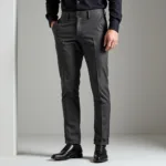 Men in dark grey pants and black shoes - Stylish and sophisticated