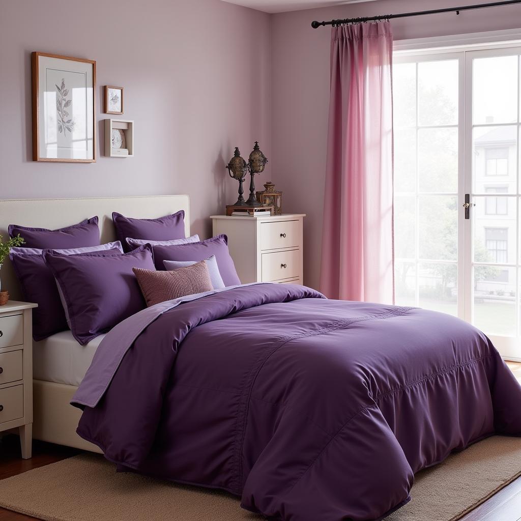 Dark Purple and Pastel Bedroom Decor Ideas