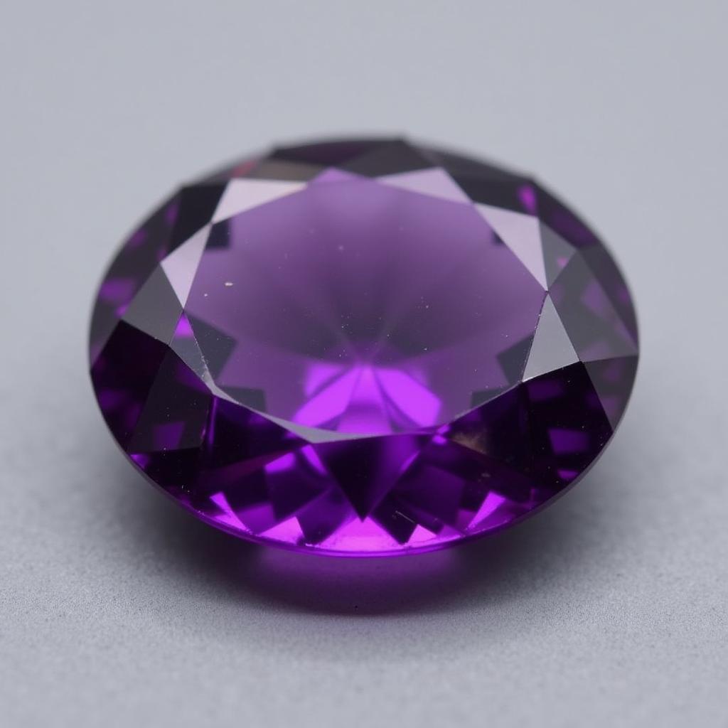 Deep Purple Amethyst Gemstone Close Up