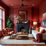 Deep Red in Interior Design